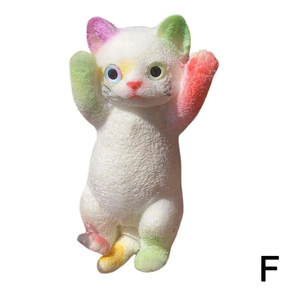 Anxiety Relief Cat Toy Realistic Cat Squeeze Toy for Stress Relief Soft Tpr Fidget Toy for Kids Teens Adults
