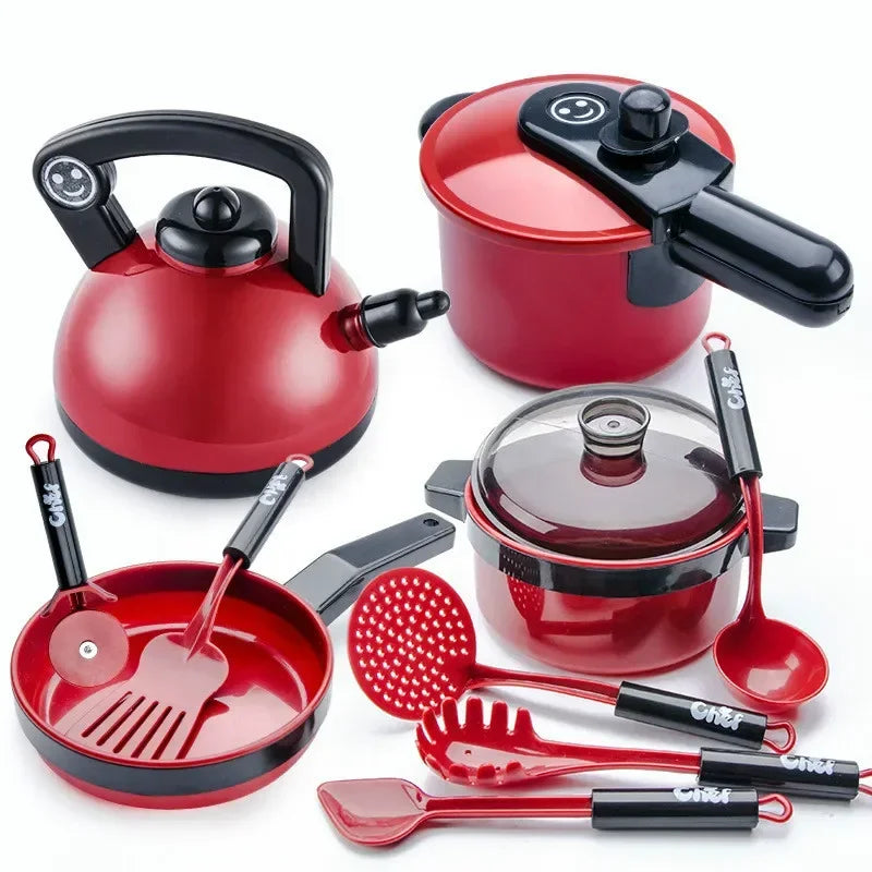 Set For Kids Kitchen Toys Girl Cooking Baby Cutting Fruit Cooking Kitchen Utensils Children's Simulation Education Pretend Play