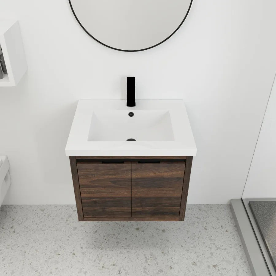 Bathroom Cabinet With Sink Soft Close Doors Float Mounting Design 24 Inch For Small Bathroom 24x18 KDPacking W128650530