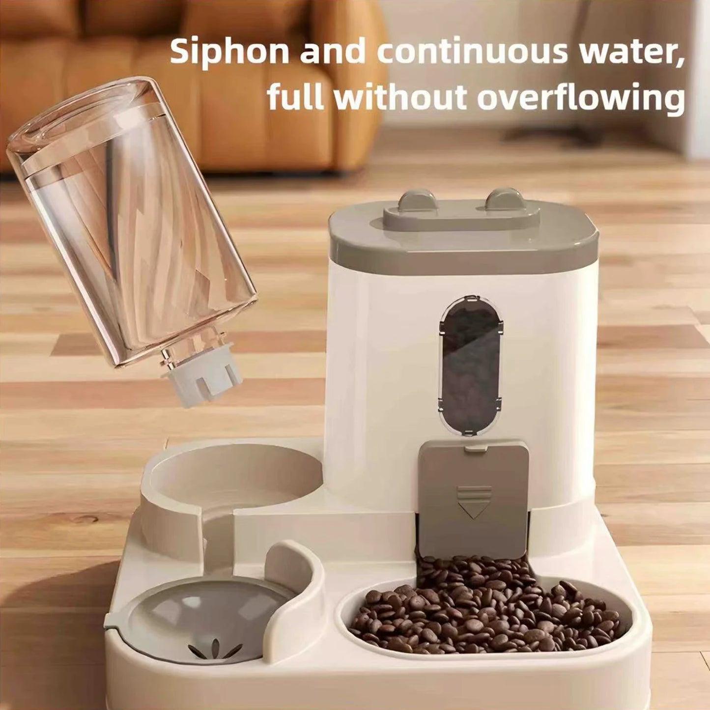 2-in-1 Integrated Fully Automatic Water & Food Dispenser