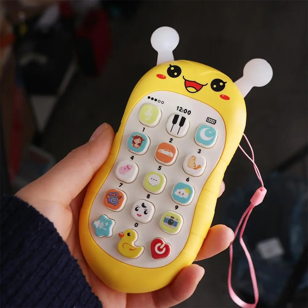 Simulation Phone Electronic Baby Cell Phone Toy Electronic Voice Toy Phones Musical Toys Silicone Safe