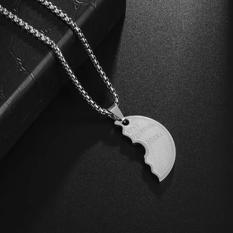 Titanium Steel Dumbbell Necklace