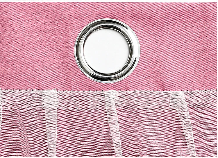 Double Layers Romantic Sheer Kids Children Girls Curtains With Hollow Out Stars For Living Room Bedroom Windows Drapes