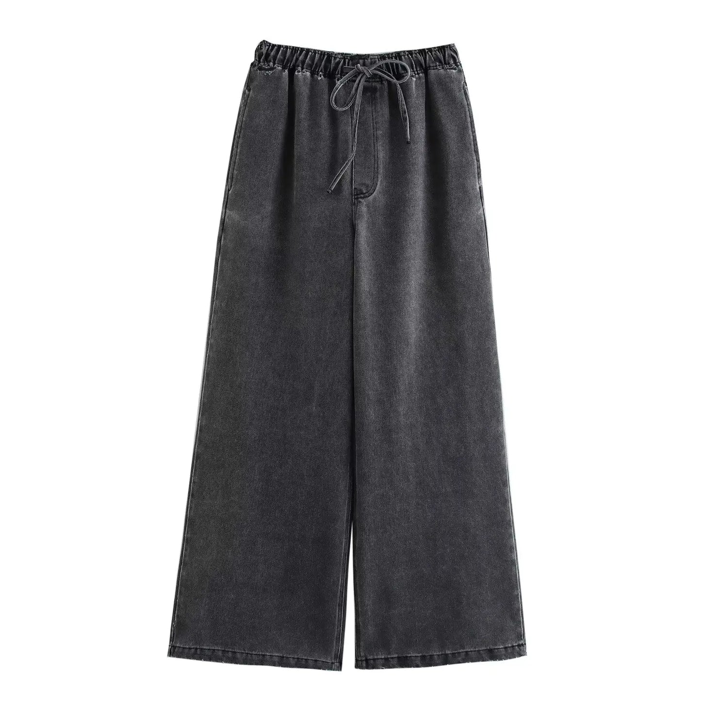 Turn-down Collar Two Piece Jean Set