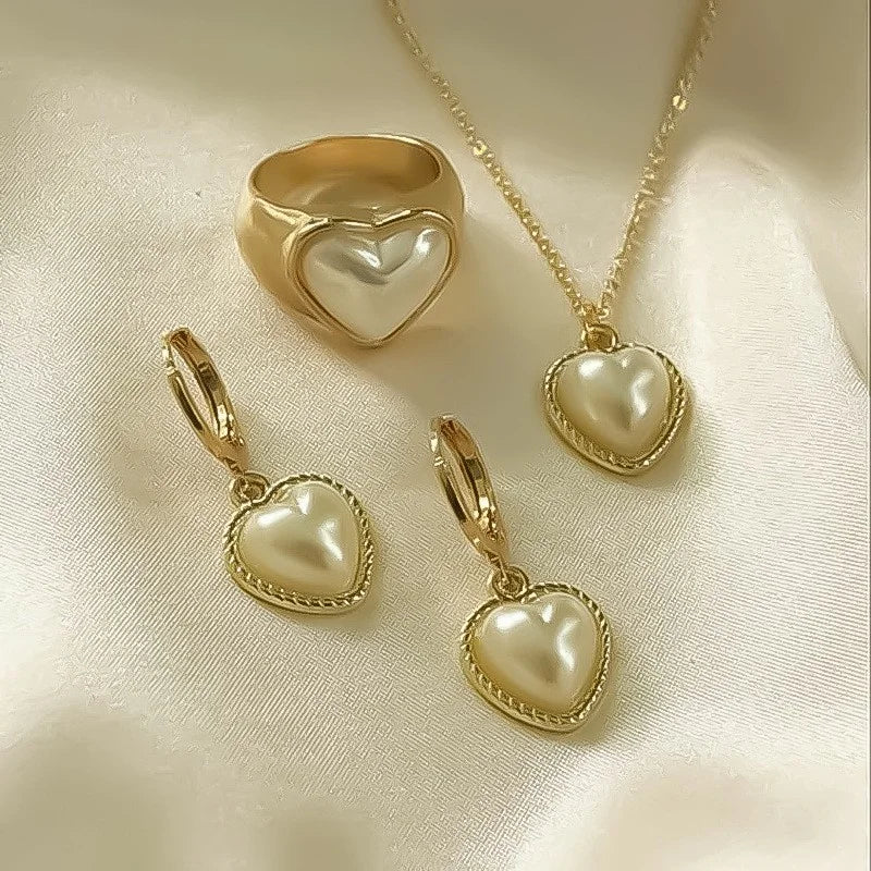 3Pc Pearl Jewelry Set