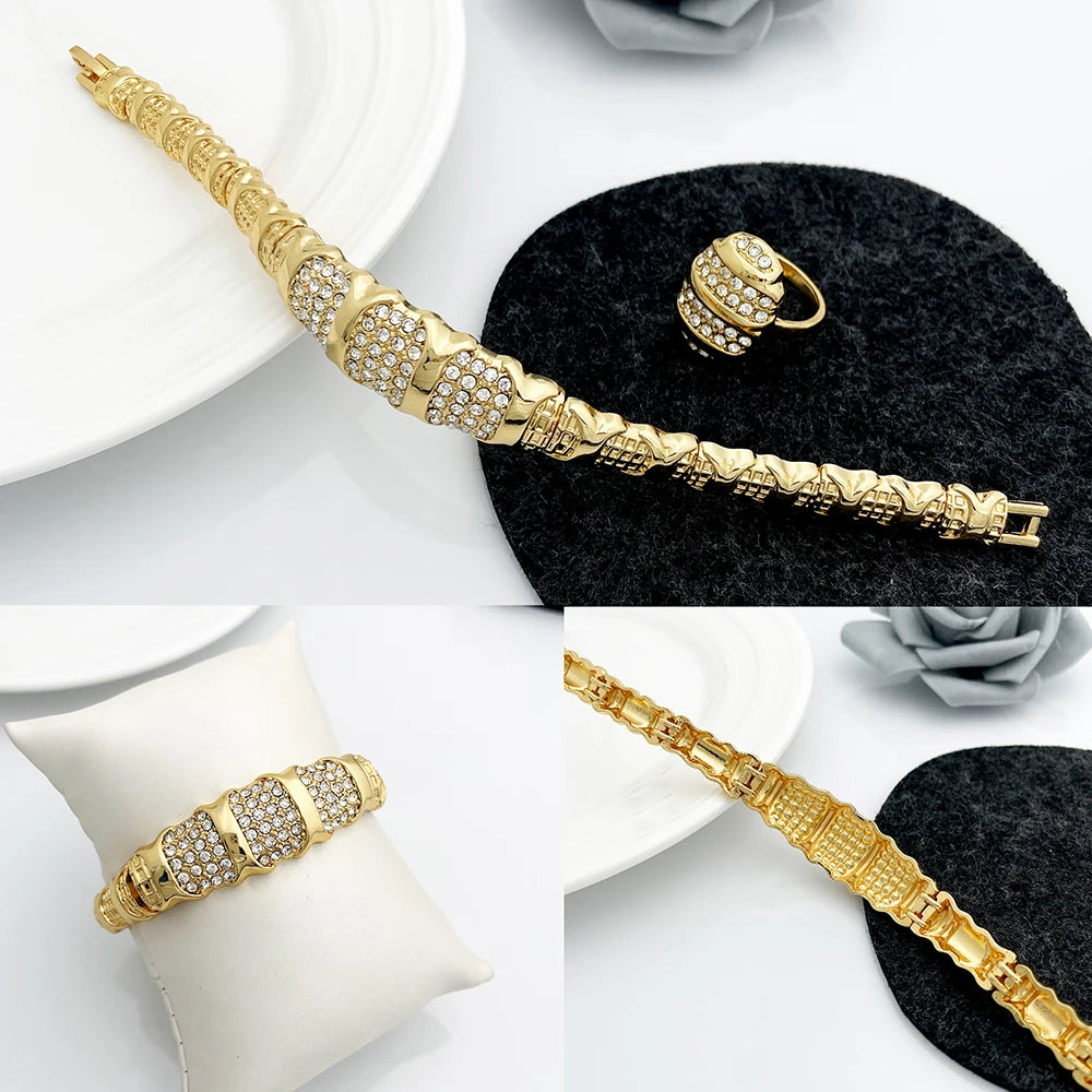 18K Gold Plated Dubai Jewelry Set