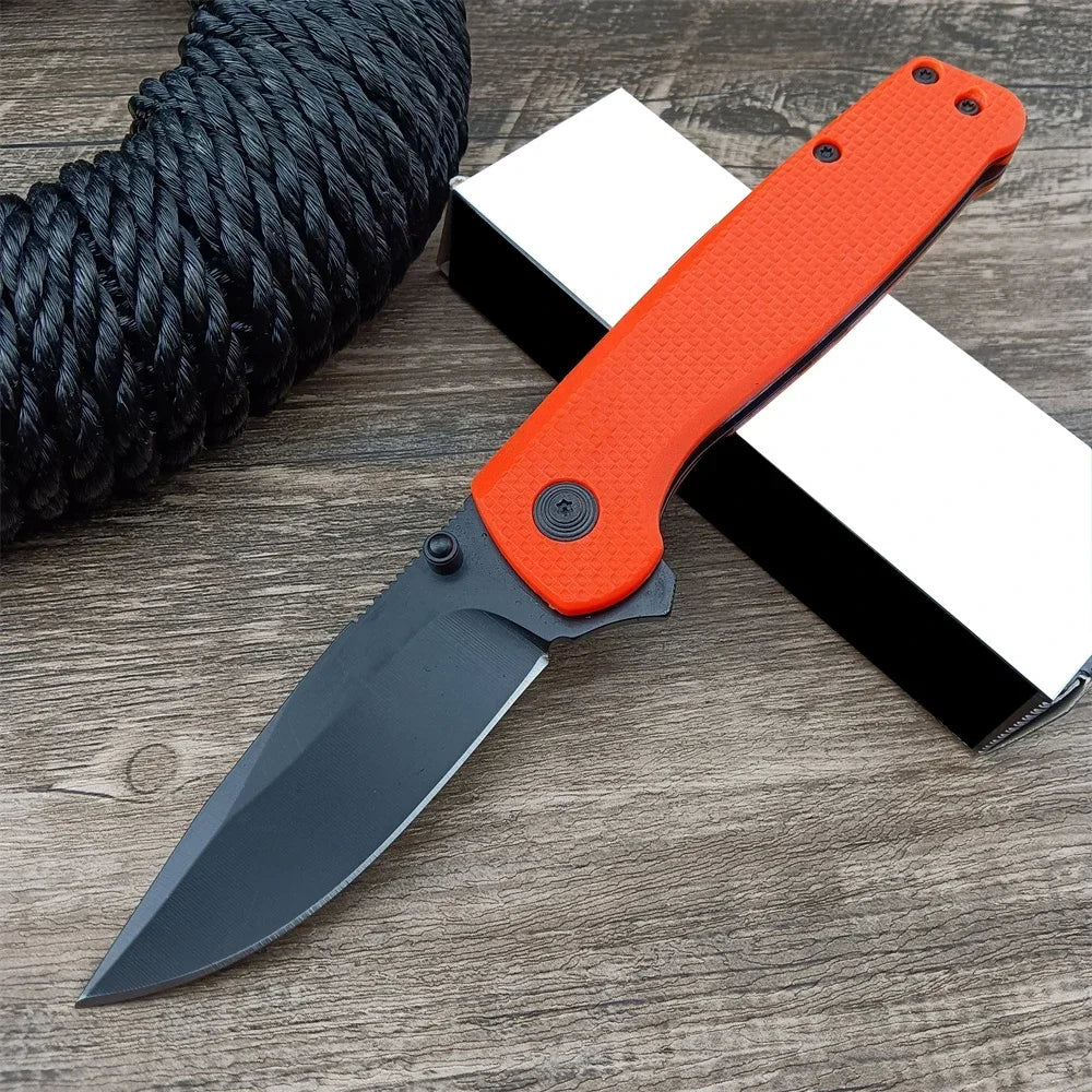 Bearing Survival Flipper Pocket Knife Hunting Camping Edc Self Defense D2 Blade Fiberglass Handle Military Tactical Folding Tool