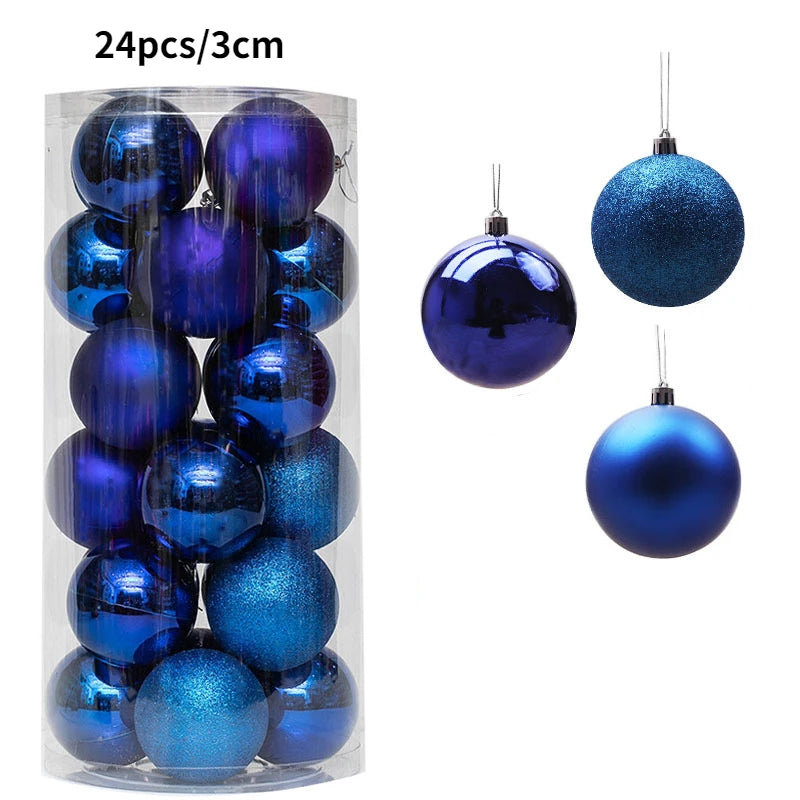 24-36Pcs Xmas Tree Balls Decorations