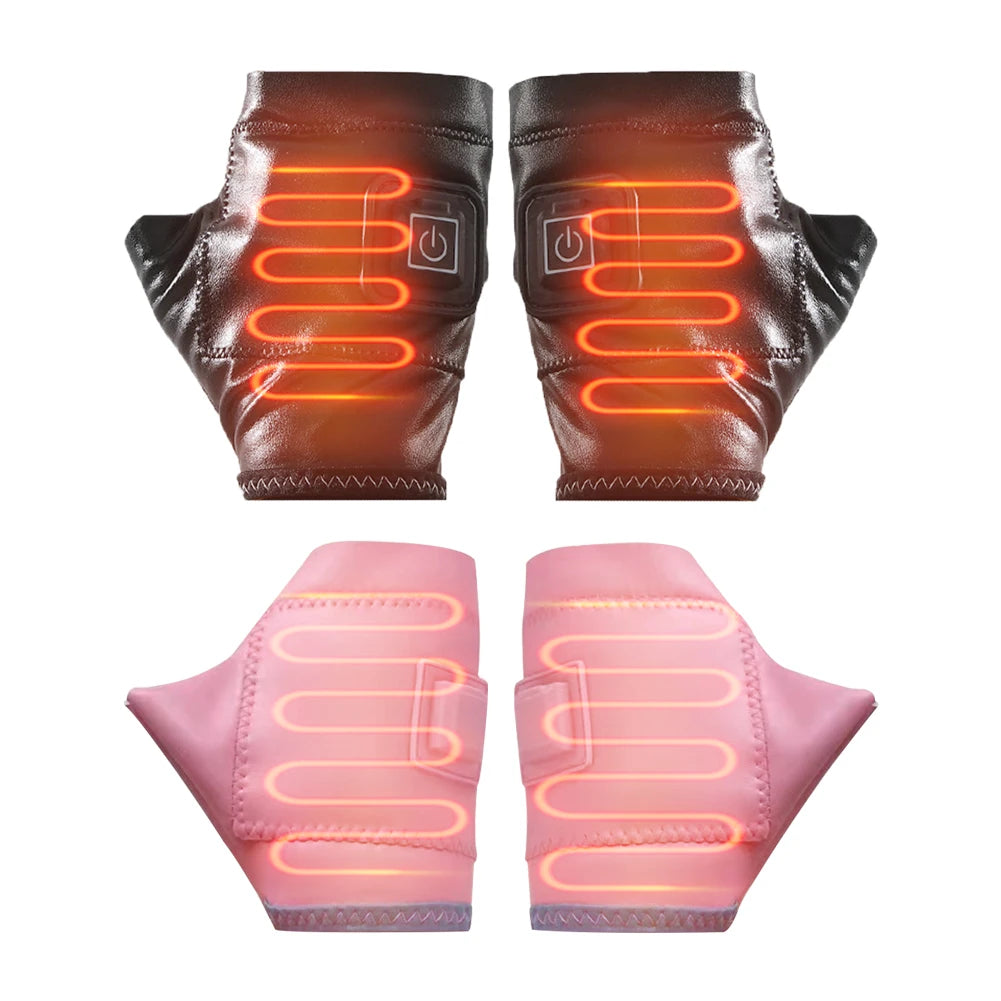 Self-Heating Electric Gloves Winter Hand Warmer Temperature Control USB Rechargeable Heated Gloves Outdoor Riding Thermal Gloves