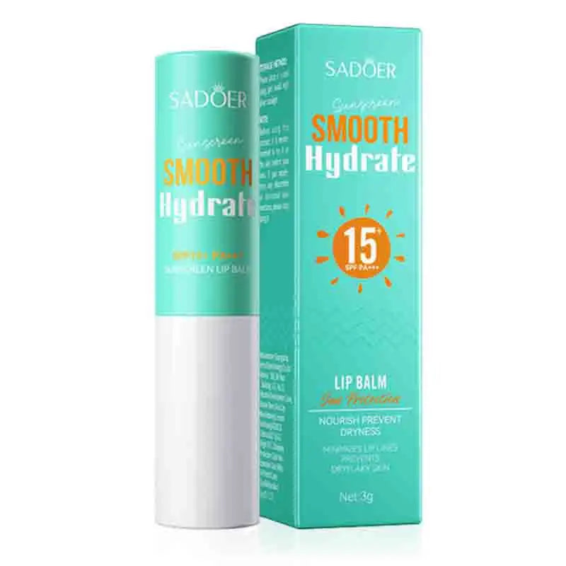 SADOER Spf 15+ Lip Sunscreen Solar Blocker Moisturising Lip Balm