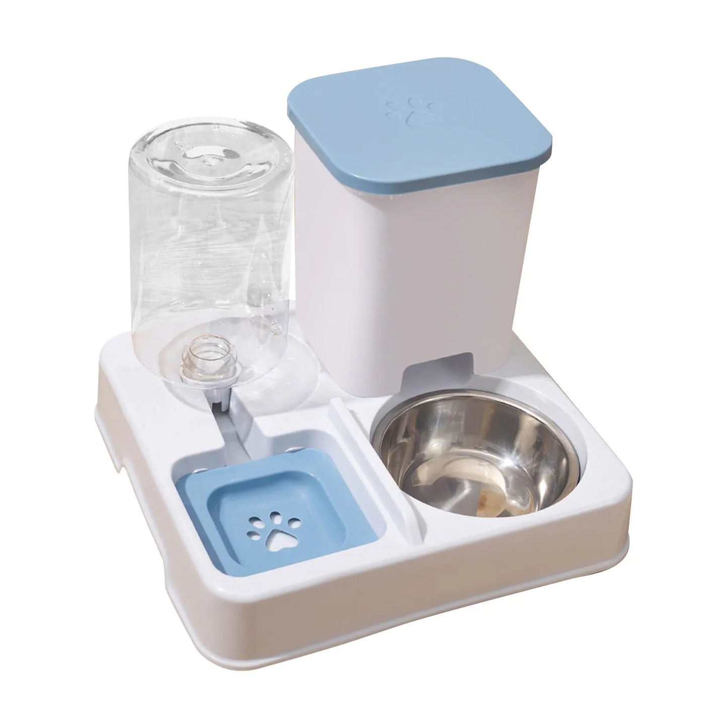 2-in-1 Automatic Pet Feeder & Water Dispenser – Large Capacity Food and Water Bowl for Cats and Dogs