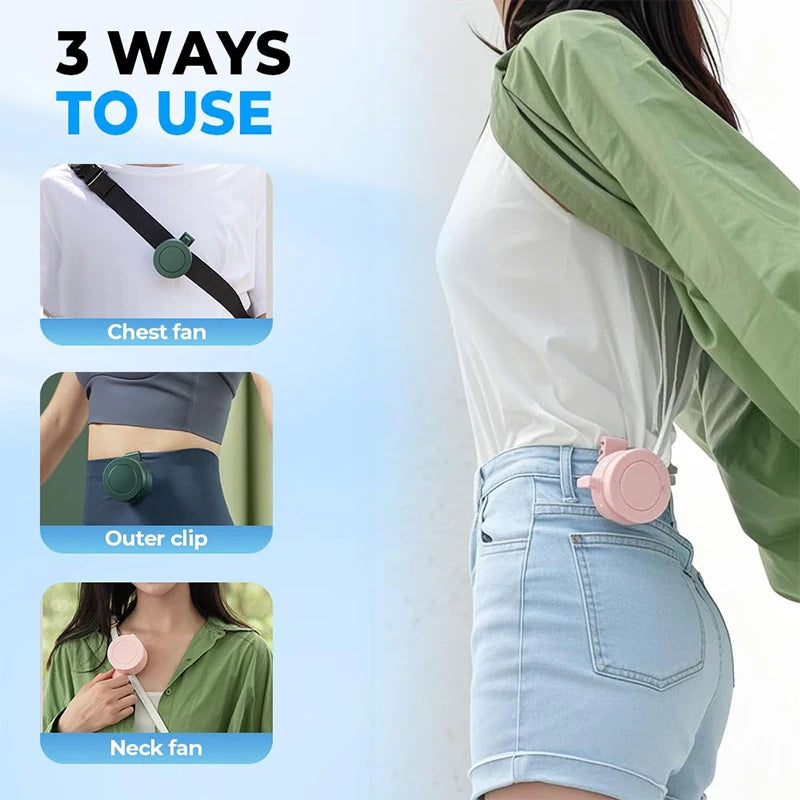 Portable Silent Mini Bladeless Electric 3 Speed Fan