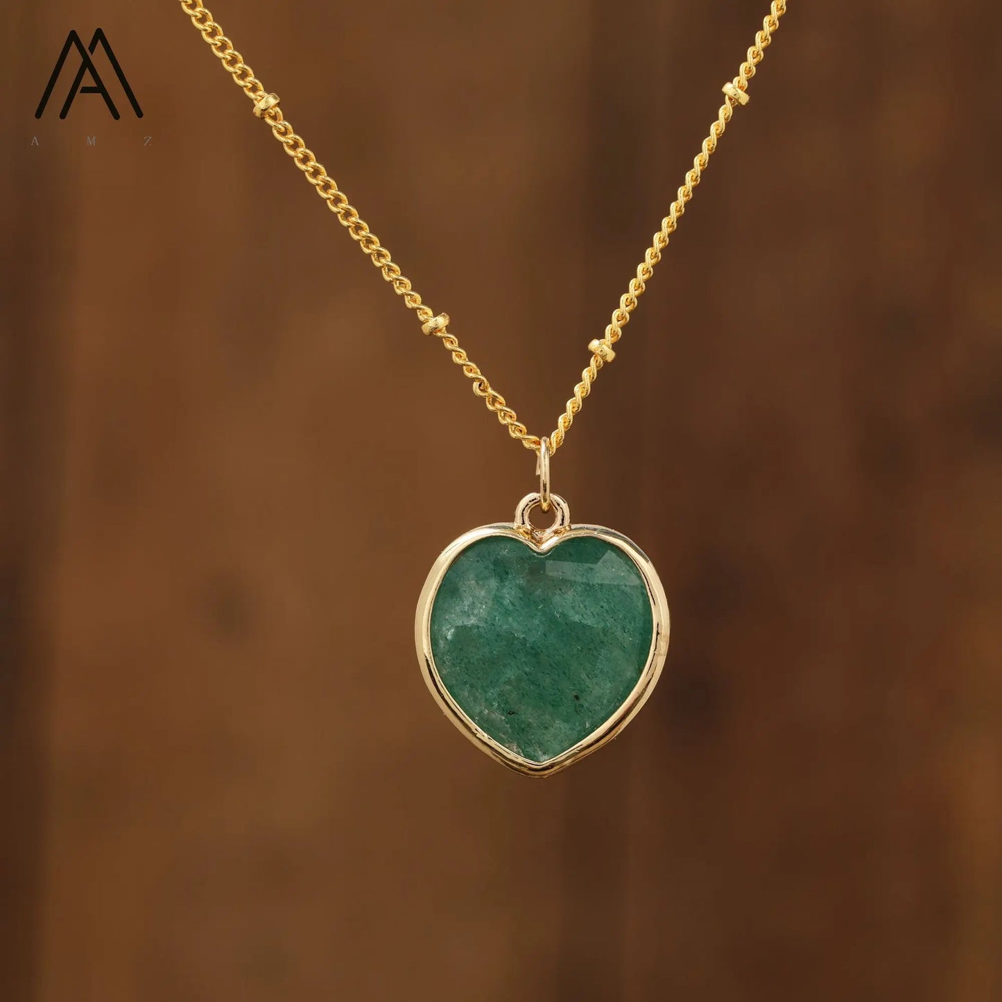 Natural Roses Quartz Heart Pendant Necklace For Women Elegant Romatic Gems Stone Necklace Jewelry Gifts Dropship