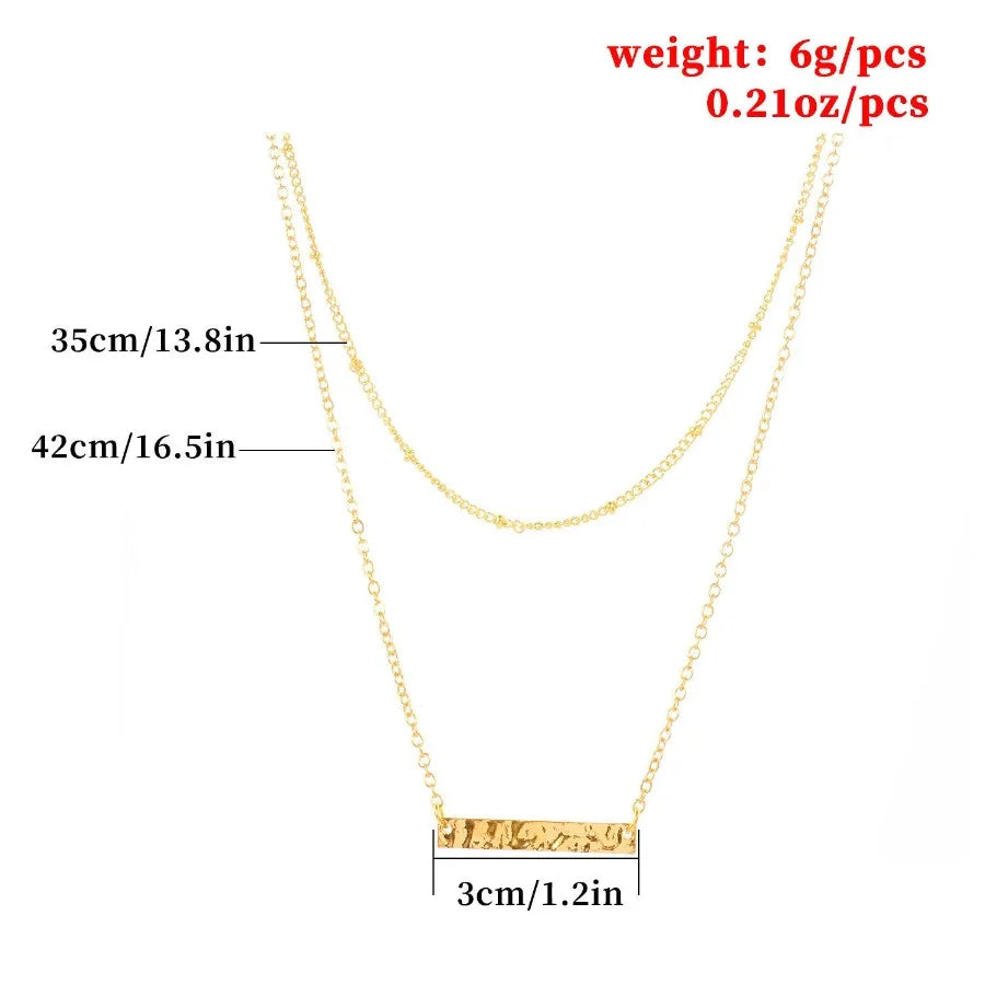 Layered Heart Necklace Pendant Handmade 18k Gold Plated Dainty Gold Choker Arrow Bar Layering Long Necklace for Women