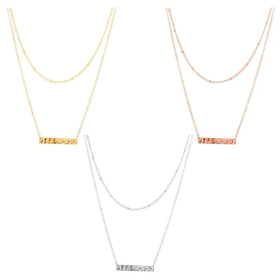 Layered Heart Necklace Pendant Handmade 18k Gold Plated Dainty Gold Choker Arrow Bar Layering Long Necklace for Women