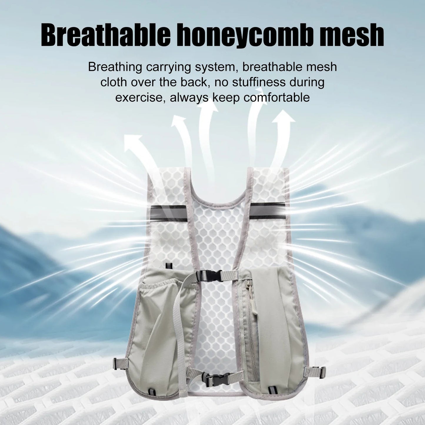 Running Vest Reflective Hydration Water Chest Pack Lightweight Running Water Bottle Storage Vest With Phone Holder Cycling Vest