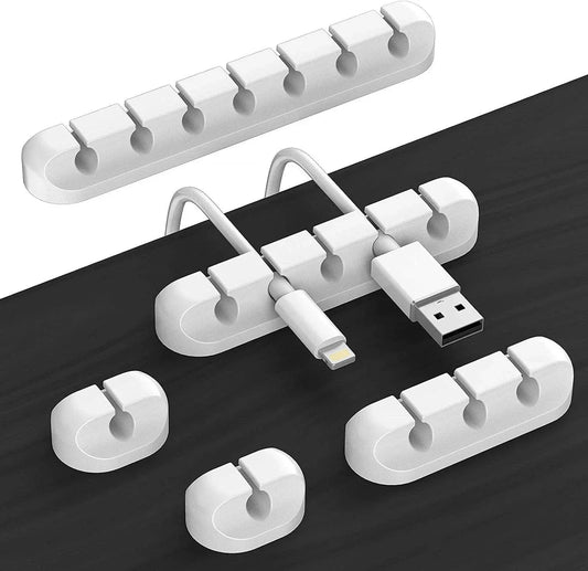 Cable Cord Wire Organizer – Silicone Adhesive Cable Clips for Desk & Workspace Management