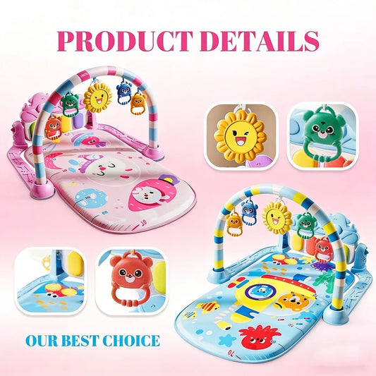 Baby Piano Music Mat Activity Gym Musical Keyboard Crawling Game Pad Early Educational Toys for Infant Newborn 0 36 Months