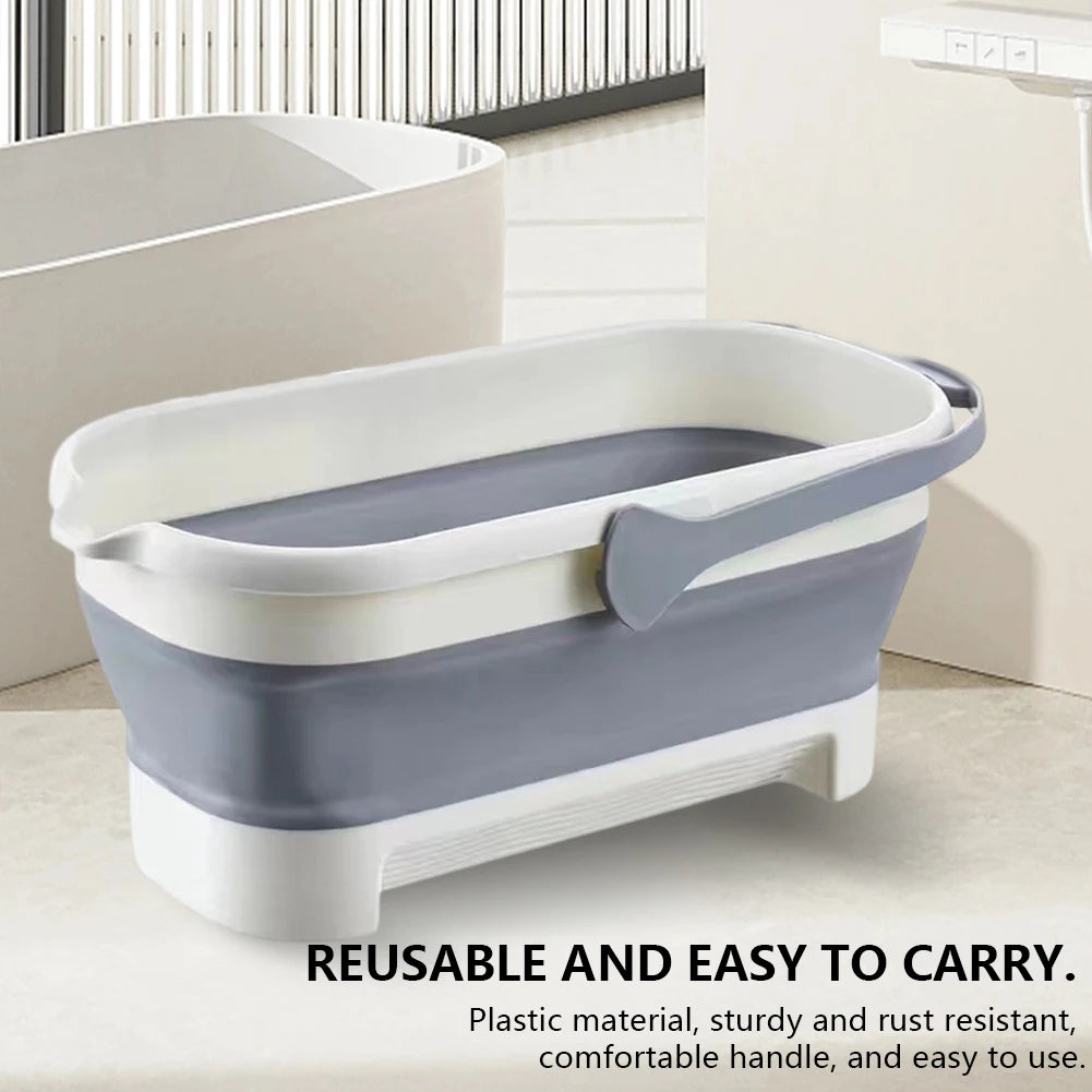 Portable Folding Collapsible Bucket With Handle