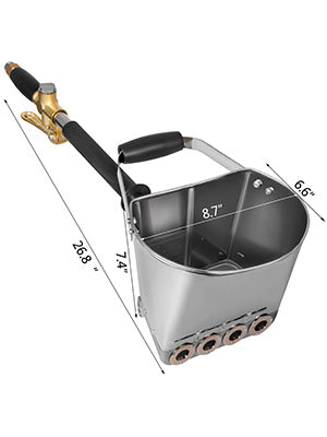 Vevor Spray Gun for Painting Walls Ceilings Cement Mortar Sprayer Plaster Hopper Gun With 4 Jet Hopper Ladle Construction Tool
