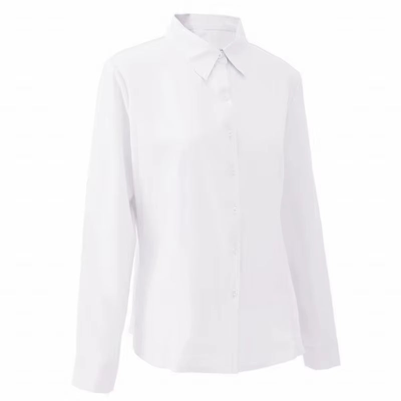 Women'S Long Sleeve Blouse Office Ladies Tops Button up Shirts 2025 Fashion Casual Shirt Long Sleeved Blouse White Shirt Women