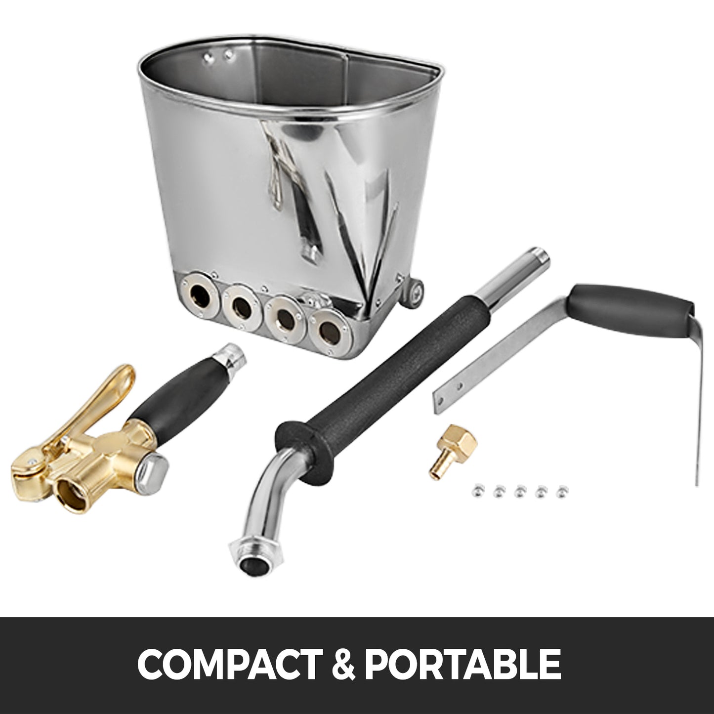 Vevor Spray Gun for Painting Walls Ceilings Cement Mortar Sprayer Plaster Hopper Gun With 4 Jet Hopper Ladle Construction Tool