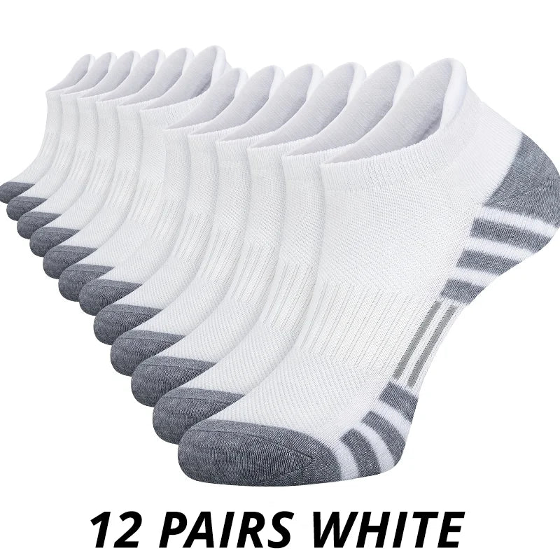 Men’s Gym & Outdoor Socks – 6 or 12 Pairs Soft Grip Crew