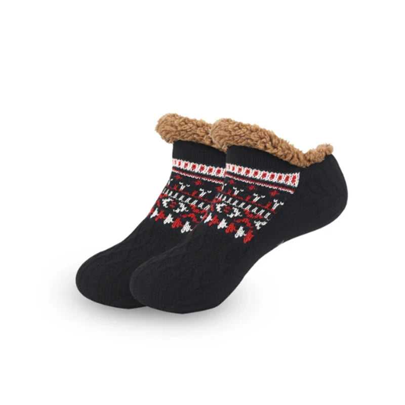 Men’s Thermal Fluffy Slipper Socks – Winter Warm Non-Slip