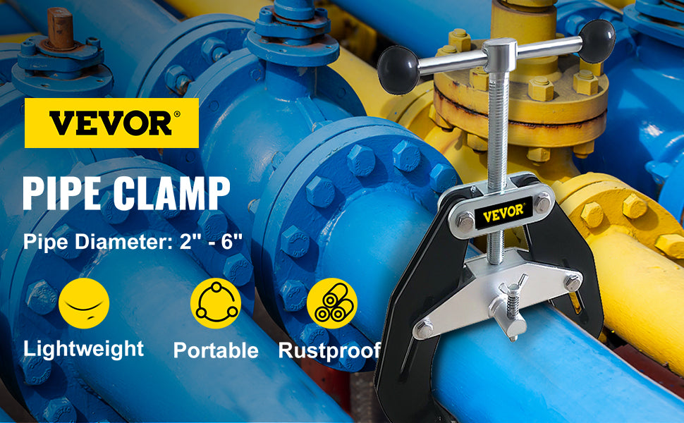 VEVOR Steel Pipe Clamp 2-6in 5-12in Adjustable Welding Alignment Clamp Tube to Flange Fittings Tee Versatile Ultra Fit Clamps