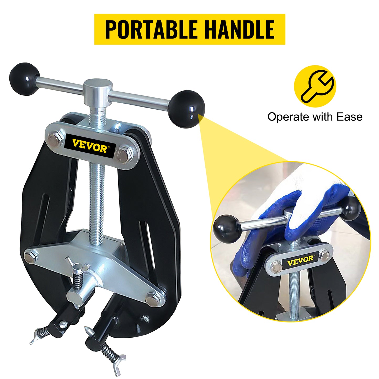 VEVOR Steel Pipe Clamp 2-6in 5-12in Adjustable Welding Alignment Clamp Tube to Flange Fittings Tee Versatile Ultra Fit Clamps