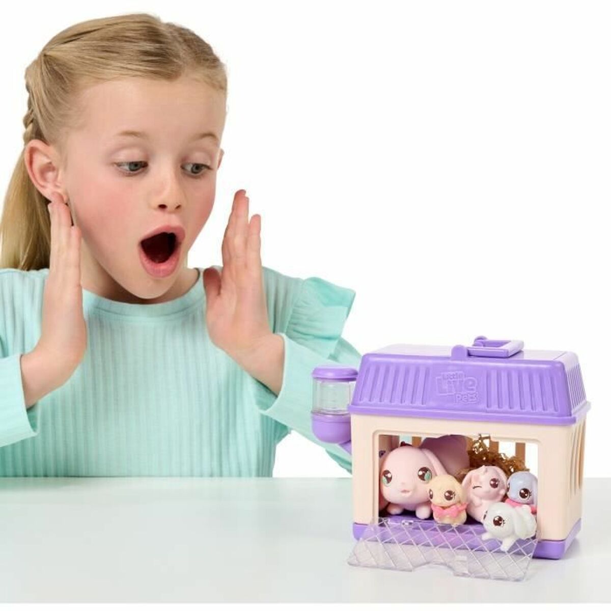 Fluffy toy Little Live Pets Mama Surprise Rabbits Pink Rose Plush Rabbit