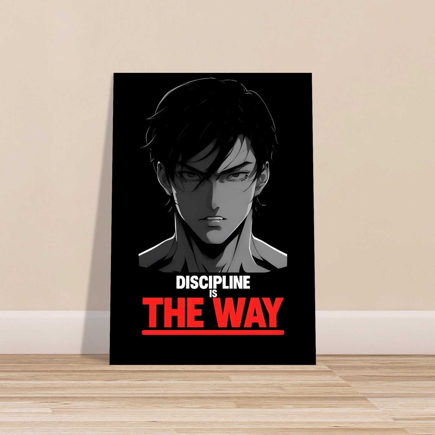 Discipline is the Way - Anime Motivational Wall Art | Empowering Semi-Gloss Print | Inspirational Anime Poster for Home & Office Decor