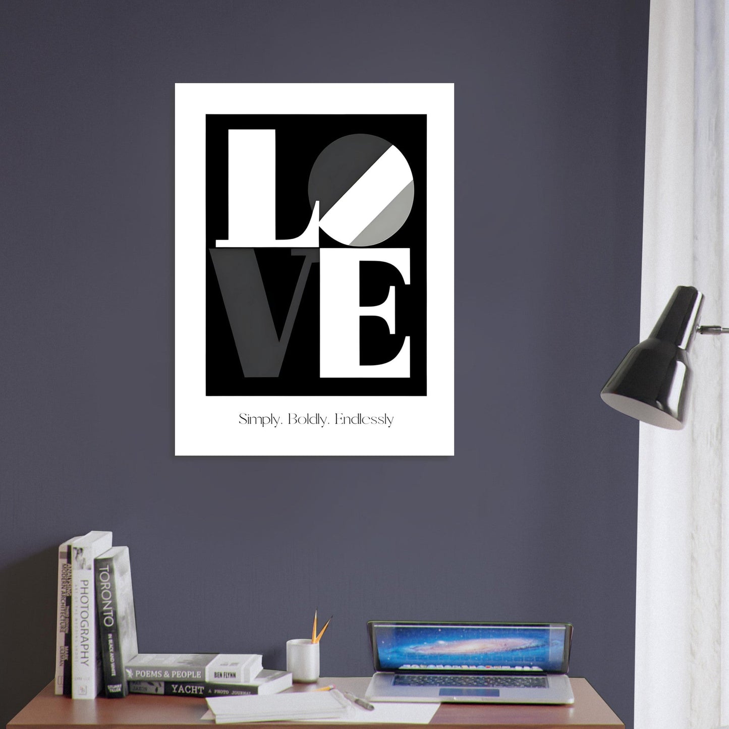 LOVE Poster – Monochrome Typography Wall Art | Bold Minimalist Design
