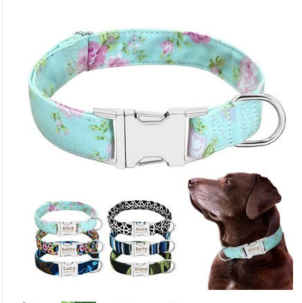 Fleur Pet Dog Customised Collar Name Tag