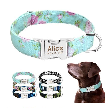 Fleur Pet Dog Customised Collar Name Tag