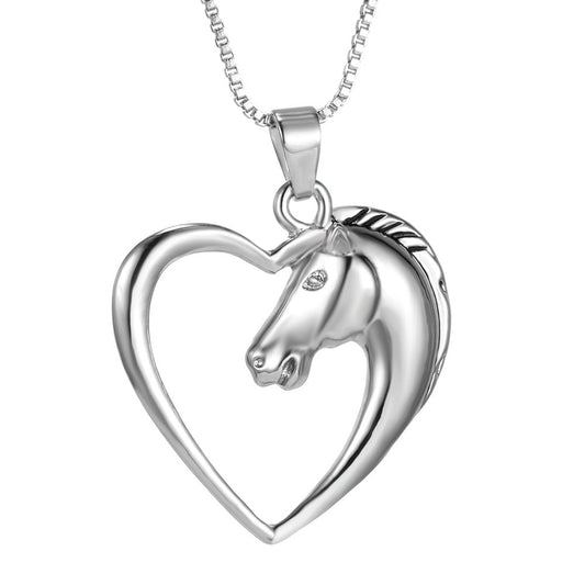 Horse Necklace Silver Colour Horse Head