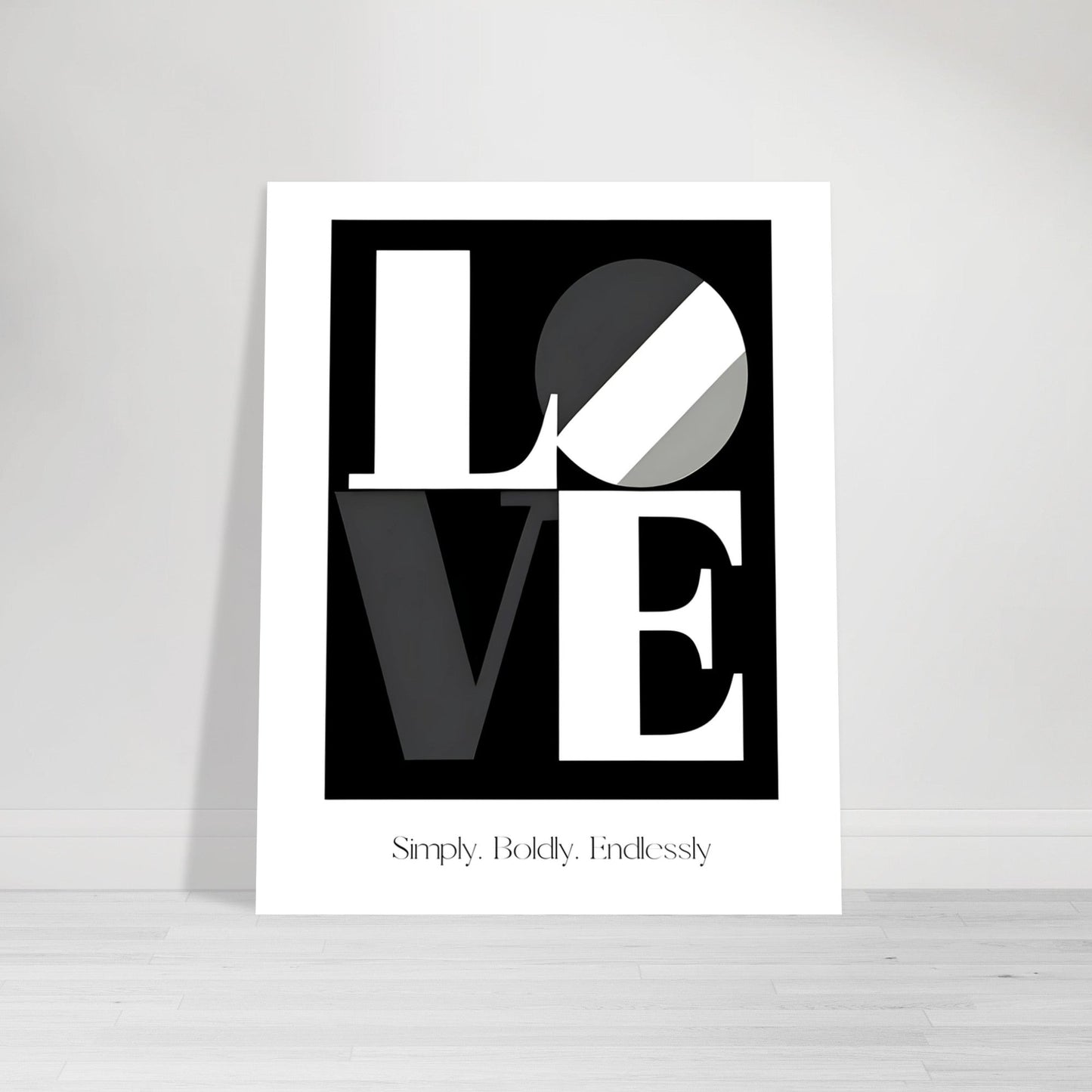 LOVE Poster – Monochrome Typography Wall Art | Bold Minimalist Design
