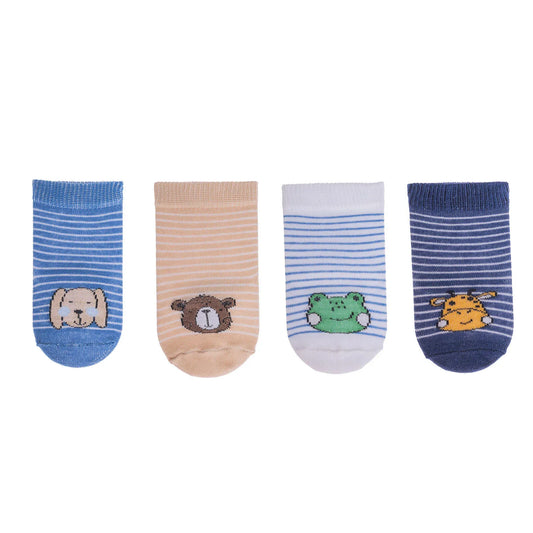 HelloBaby Ankle Socks 5 pcs - Blue Printed