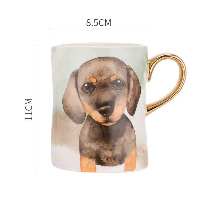 Custom design ceramic shaped dog mug