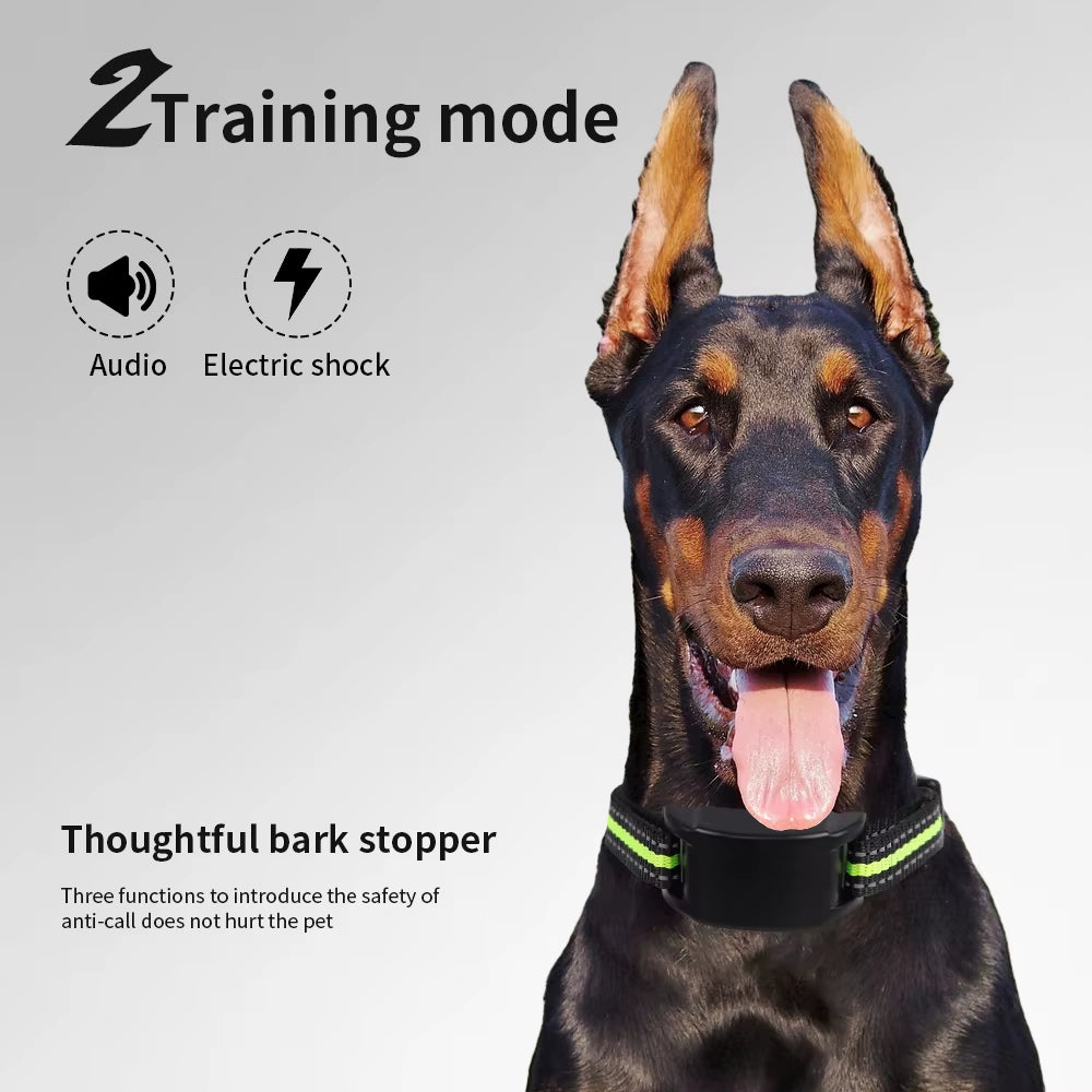 Dog Training Collar Anti-Barking Collar Automatic anti Bark Dog Collar USB Rechargeable Dog Trainer Electric Shock Beep