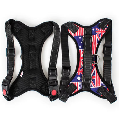 Small Medium Large Dog Harness Nylon Reflective Collar Vest Harnesses for Dogs Training Husky Alaskan Bulldog Breast-Band Belt