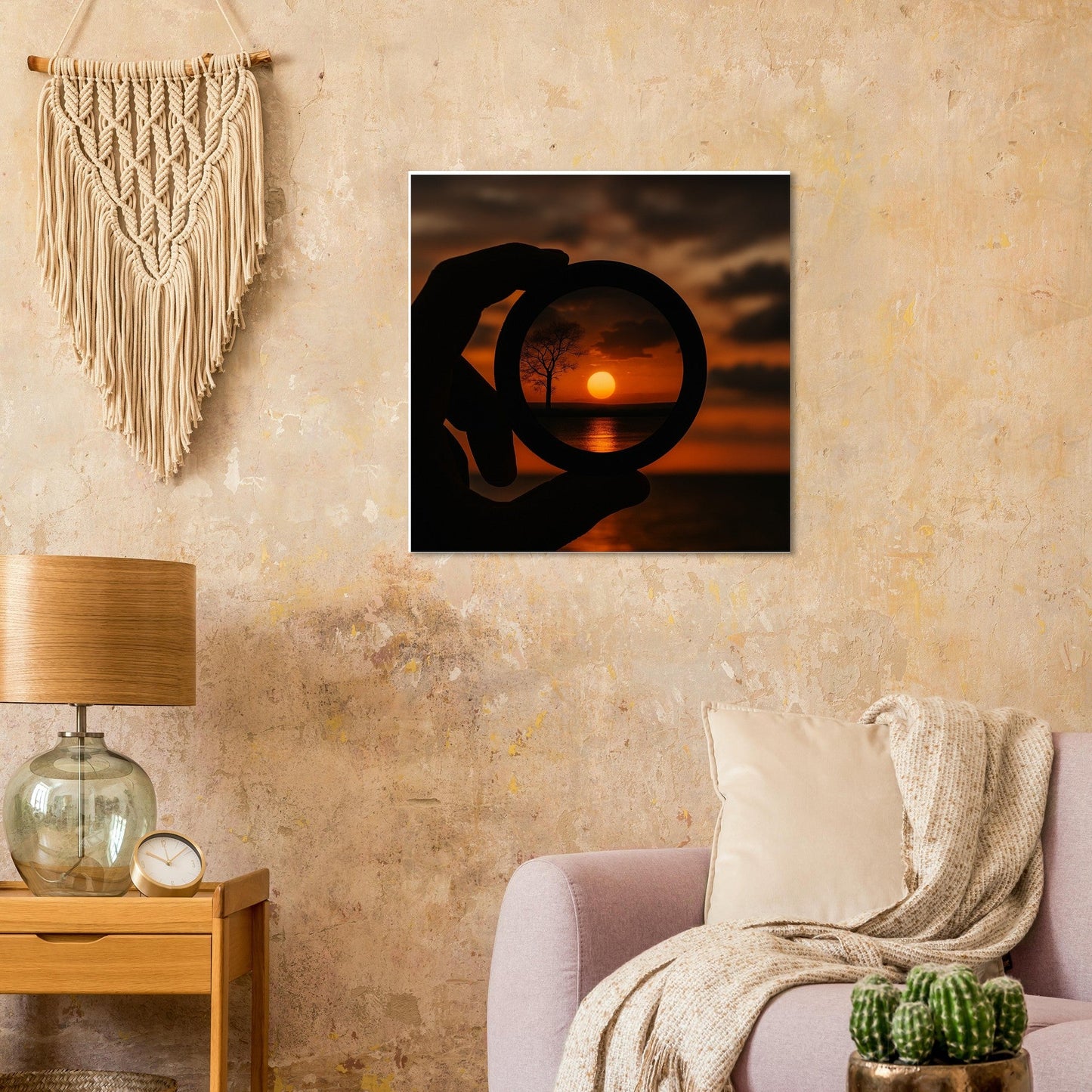 Sunset Through Lens Poster | Stunning Semi-Gloss Print | Perfect Wall Art Gift