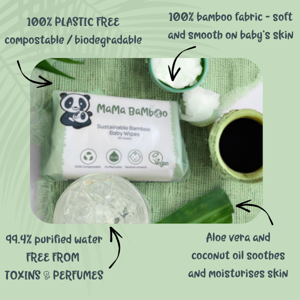 Mama Bamboo Sustainable Baby Wipes DS