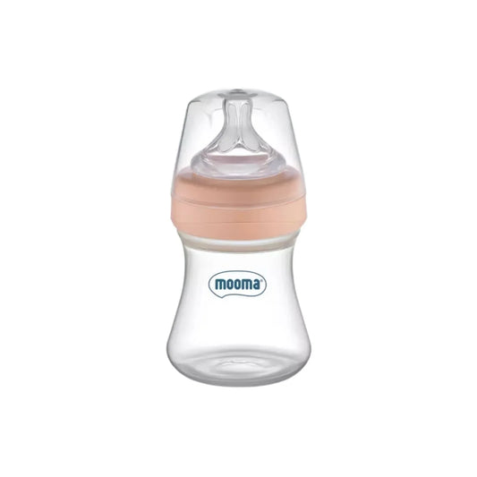 Mooma Kindy Bottle Slow Flow 0-6 months 150ml - Old Rose