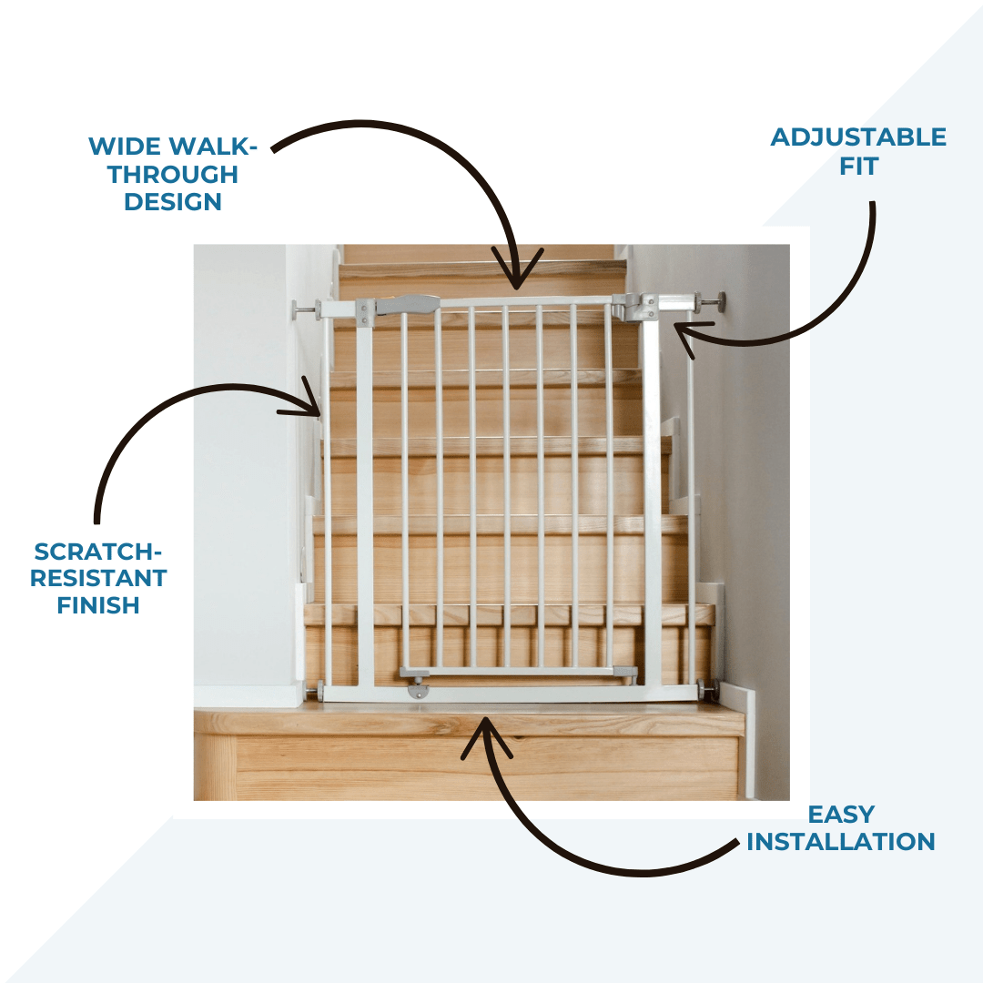 FYLO 3x Baby Safety Stair Gate  Pressure Fit 75-86cm (3 pack)