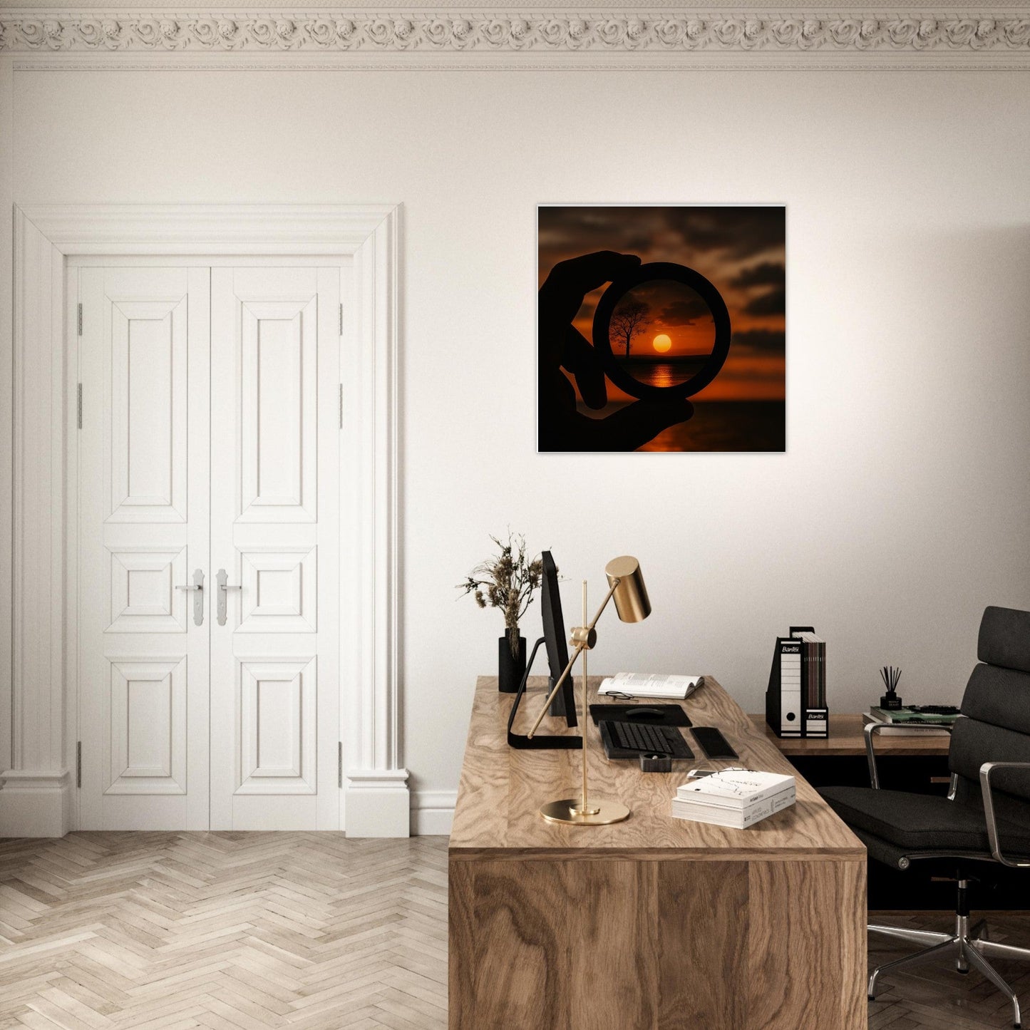 Sunset Through Lens Poster | Stunning Semi-Gloss Print | Perfect Wall Art Gift