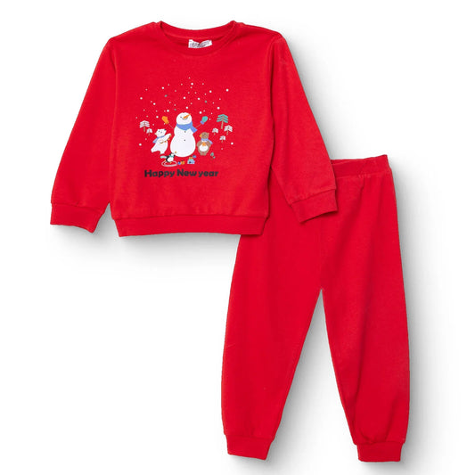 HelloBaby Christmas Baby Boy Jogging Set - Red