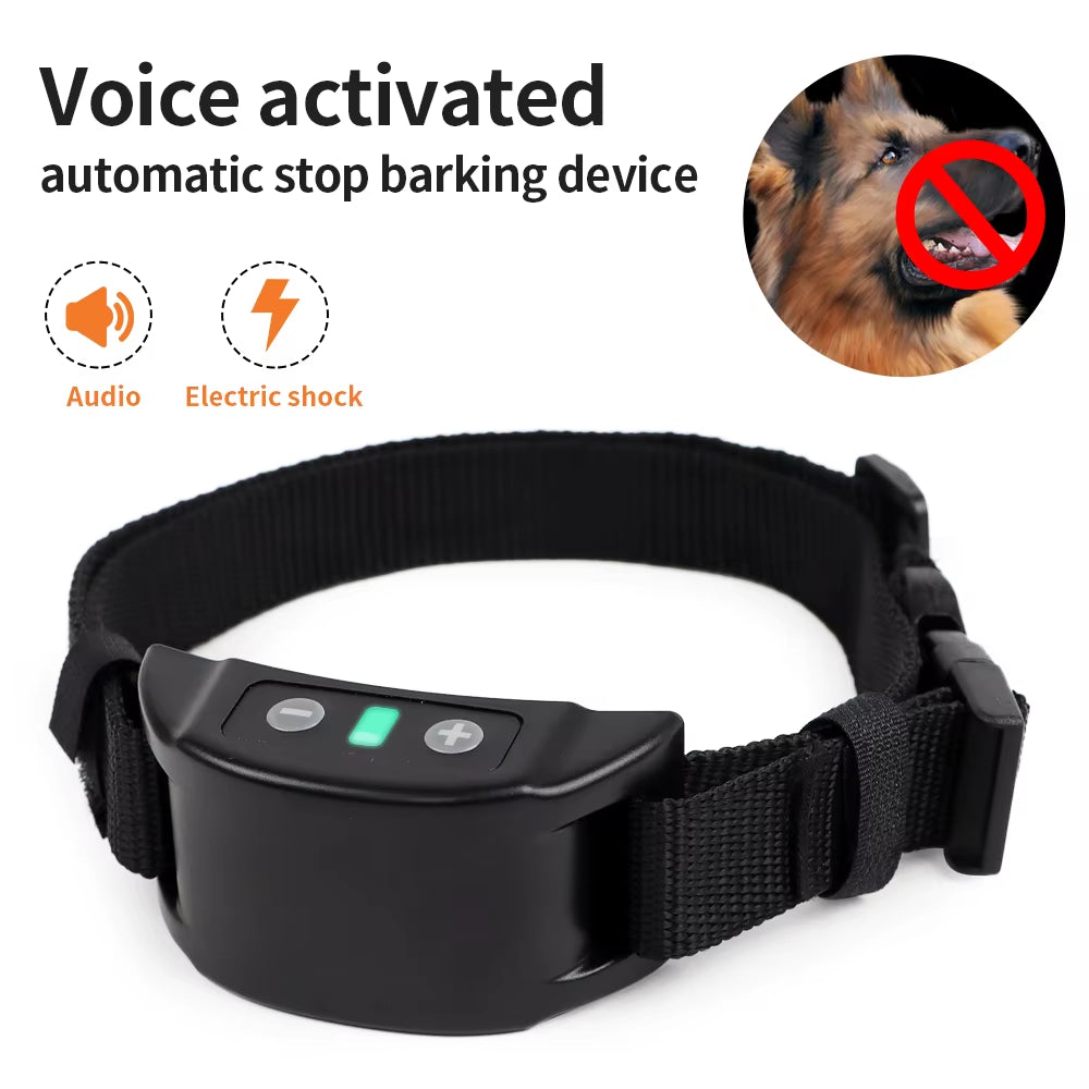 Dog Training Collar Anti-Barking Collar Automatic anti Bark Dog Collar USB Rechargeable Dog Trainer Electric Shock Beep
