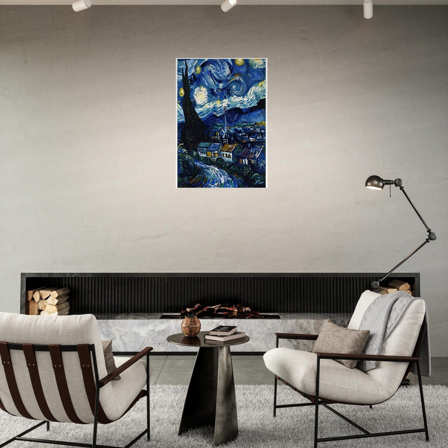 Starry Night Inspired Fine Art Print | Van Gogh Masterpiece Reproduction Poster | Classic Wall Decor
