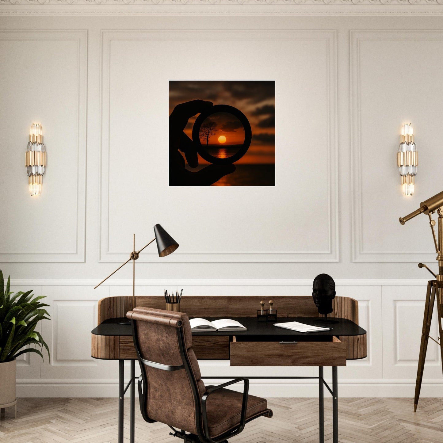 Sunset Through Lens Poster | Stunning Semi-Gloss Print | Perfect Wall Art Gift